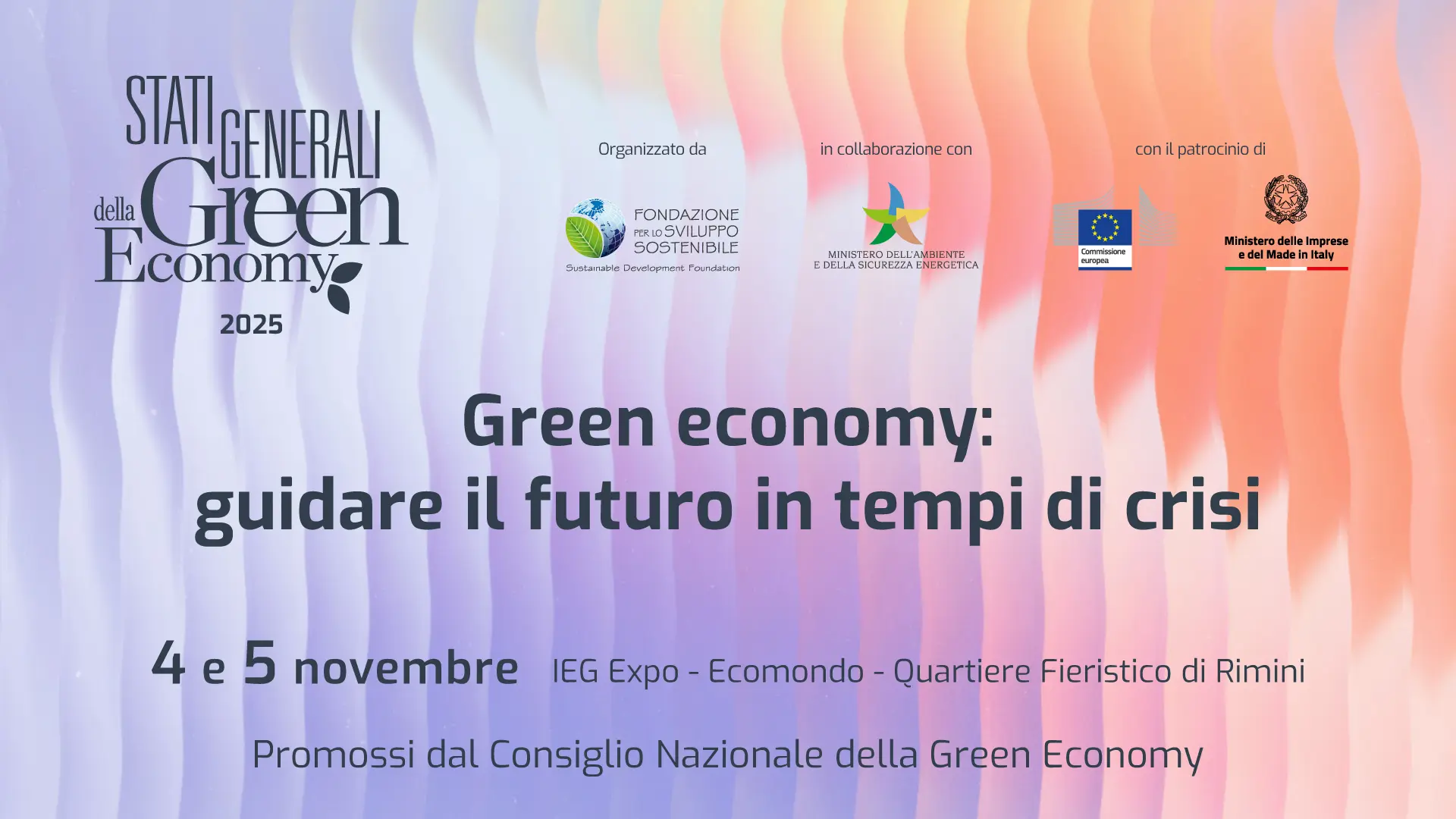 Il programma degli Stati Generali della Green Economy 2025